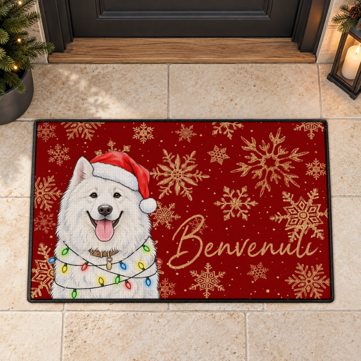 Zerbino da ingresso con foto di un cane a tema natalizio - Personalizzato #766091 [PC-MOCKUP:cmuyxo60r0001qy0tzfsgy6rd:550ff3fd56c2d1c90eee25fa:550ff3fd56c2d1c90eee25fa51e08f70a5b7ad635a8c4f5ad0e5741b0488484c]
